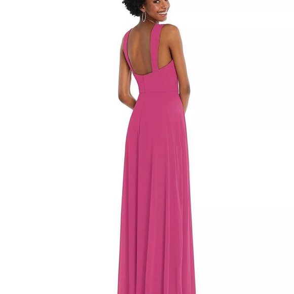 AFTER SIX Contoured Wide Strap Sweetheart Maxi Dress Tea Rose Size 0 - Picture 9 of 9